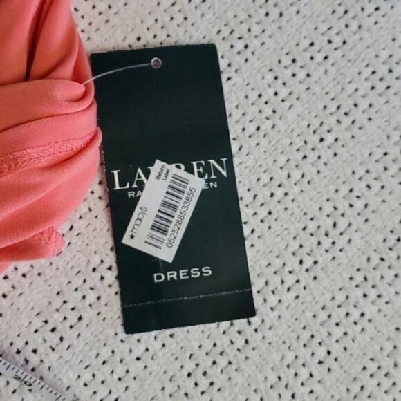 Lauren Ralph Lauren Peachy‎ Orange Sleeveless Sheath Sz. 14 Dress - Picture 9 of 10